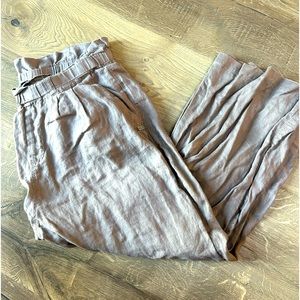DKNY Sport Paperbag Linen Pants